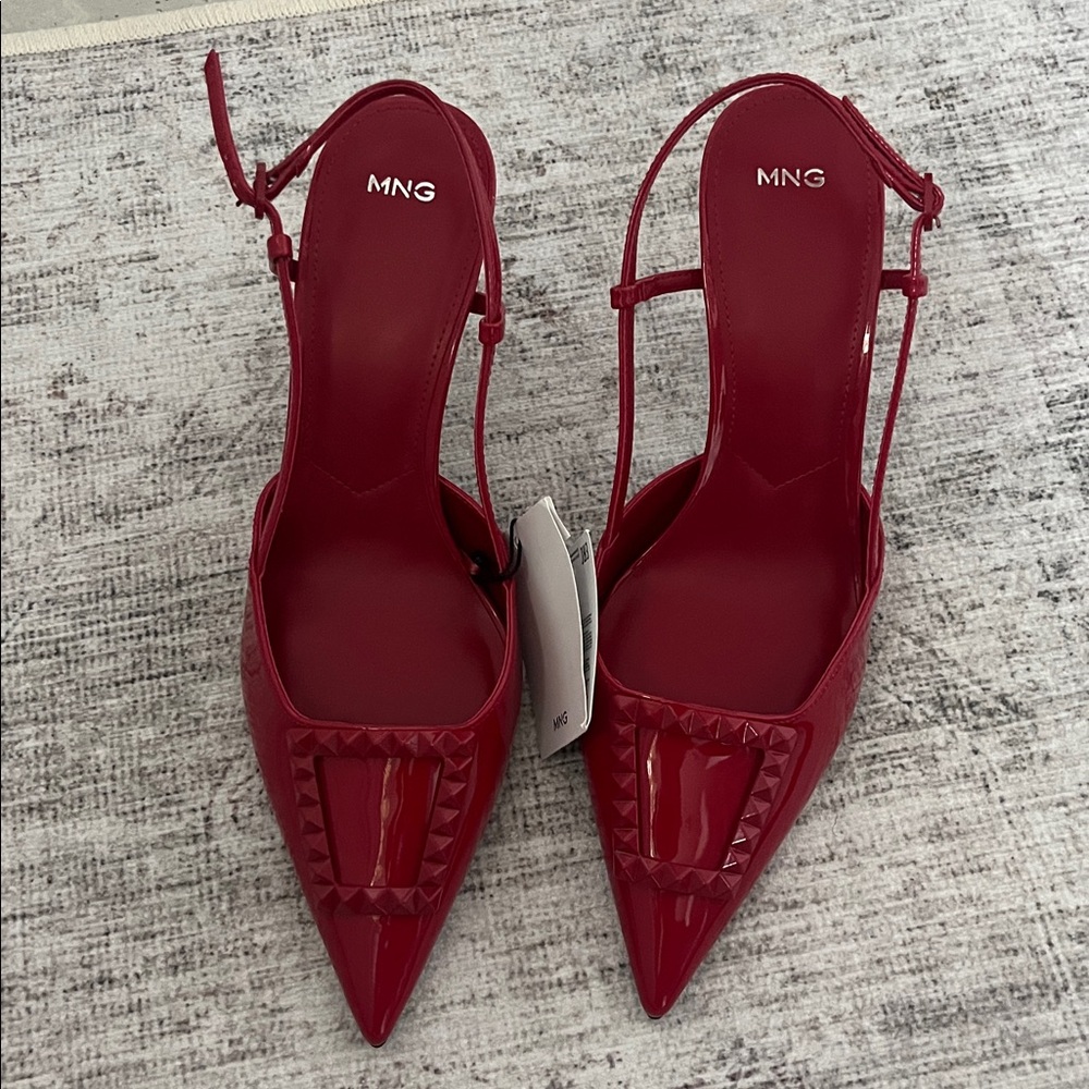 Mango Red Heeled Shoes